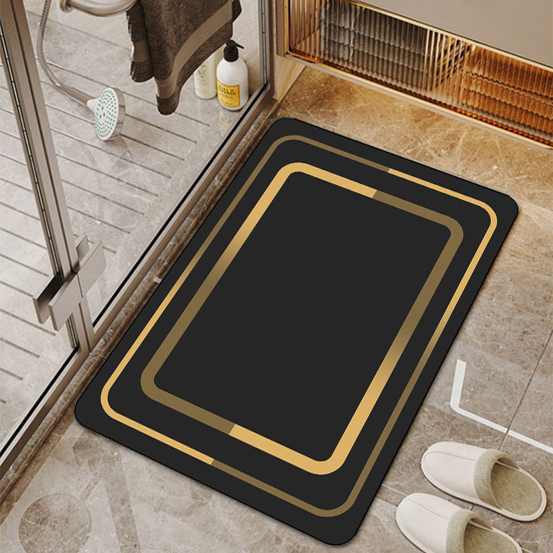 Light luxury bathroom absorbent and quick-drying floor mat diatom mud bathroom entrance door mat door mat household non-slip mat wholesale Mats