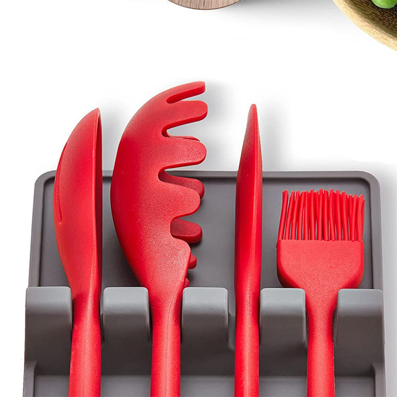 Silicone Kitchen Utensil Seat Shelf Pad Kitchen Items kitchen kitchen accessories multipurpose silicone spoon holder