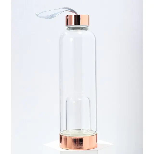 Crystal Glass Water Bottle Cover Gold Water Bottles dinning dinning table home matchless matchless online matchlessonline new design water bottle stylish water bottle Water Bottle Water Bottles