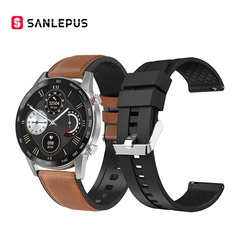 Business Smart Watch With Silicone Strap Smart Watches Business Smart Watch electronics elegant leather strap smart watch