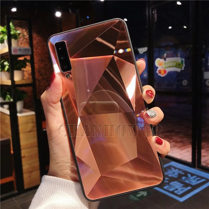 Diamond Mirror Case For Samsung J Series Rose Gold J8 Mobile Phone Cover & Protectors cases diamond iphone case mobile phone cover mobile phone covers protection safety Samsung