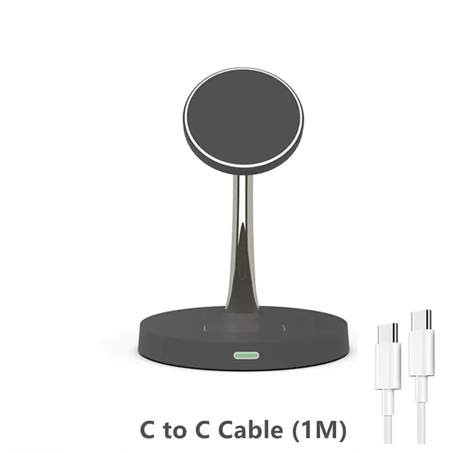 Iphone Magnetic Wireless Charger Station Dock Black None Wireless Charger and Time Clock Charger electronics electronics accessories fast wireless charger iPhone Iphone Magnetic Wireless Charger Station Dock Magnetic magnetic wireless charger for iphone apple watch and airpods matchless matchless online matchlessonline mobile mobile phone accessories Qi fast wireless charger Wireless wireless charger wireless mobile phone charger