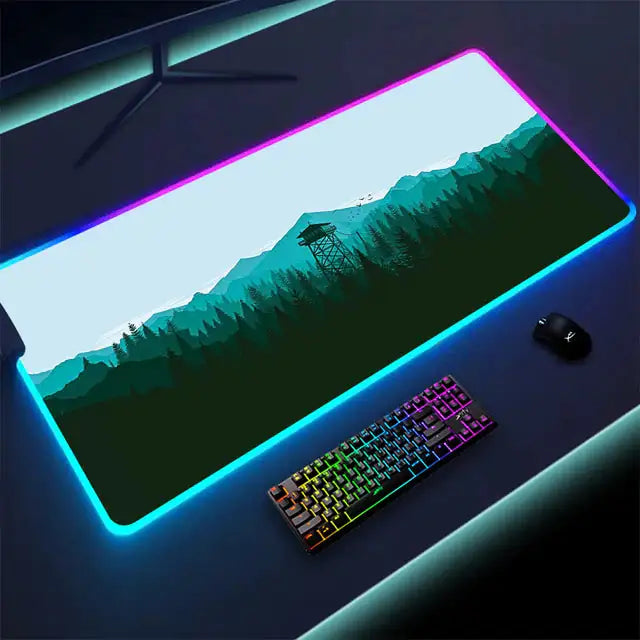 Luminous LED Lighting Mouse Pad Desk Mat computer Computer Accessories computer table accessories Computers Computers & Accessories electronics Electronics & Gadgets electronics accessories Luminous LED Lighting Mouse Pad RGB mouse and keyboard mat for computer table