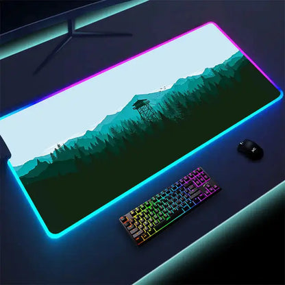 Luminous LED Lighting Mouse Pad Desk Mat computer Computer Accessories computer table accessories Computers Computers & Accessories electronics Electronics & Gadgets electronics accessories Luminous LED Lighting Mouse Pad RGB mouse and keyboard mat for computer table