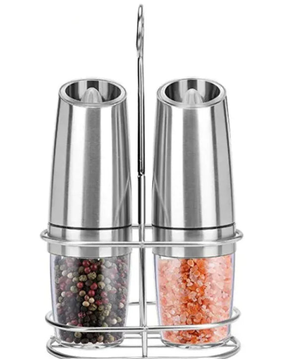 Electric Gravity Pepper & Salt Grinder with Adjustable Coarseness and LED Light Suit Spice grinder kitchen kitchen accessories kitchen gadgets kitchen must haves pepper grinder salt grinder spice grinder {{ product_collections }} {{ product_description }}