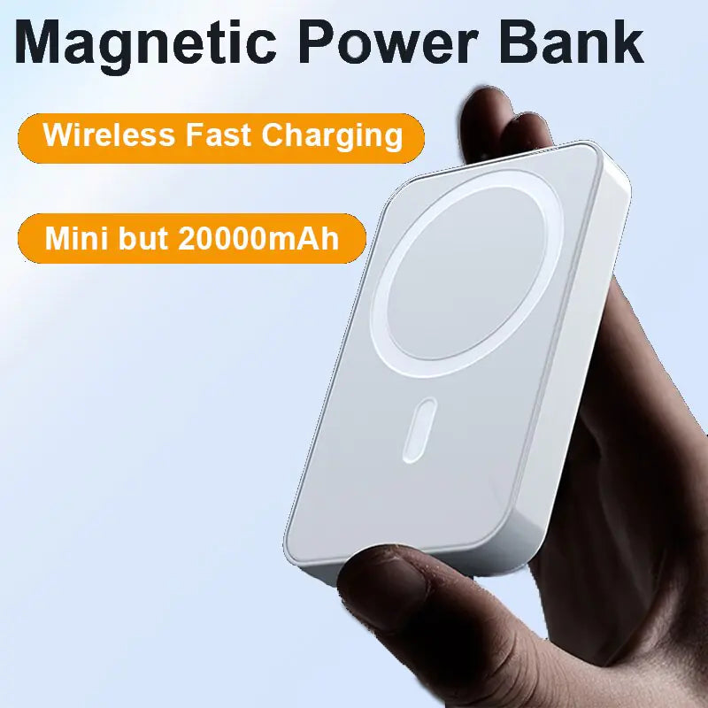 20000 mAh Mini Wireless Portable Power Bank | Fast Charging | Best iPhone 12/13 Charger Wireless Power Banks 20000 mah apple battery fast charger high capacity iphone magnetic magsafe portable premium quality wireless {{ product_collections }} {{ product_description }}