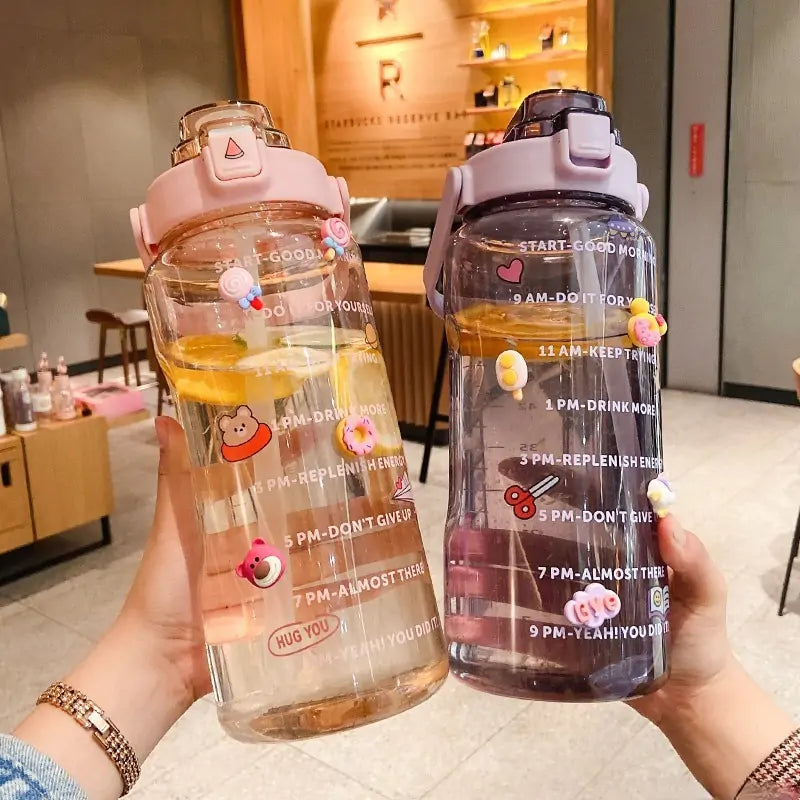 Motivational Sports Water Bottle Water Bottles dinning dinning table home transparent water bottle Water Bottle