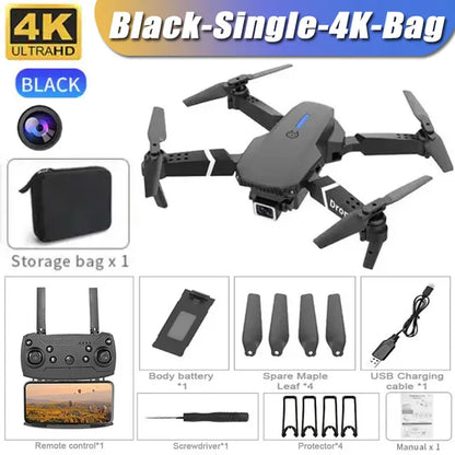 New E88Pro RC Drone 4K Professinal With 1080P Black-Single-4K-Bag Drones 4k video and camera drone for vlogging 4k video drone drone for video making drone with video camera electronics New E88Pro RC Drone 4K Professinal With 1080P RC controlled drone camera RC drone with 360 video camera video video devices video making