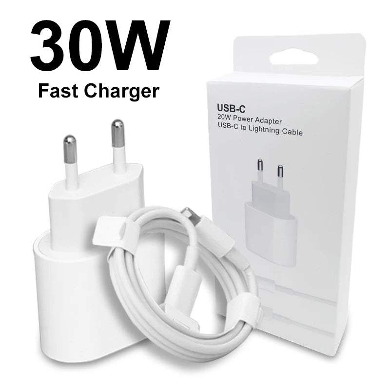 Original 30W USB-C Power Adapter Adapters & Converters electronics electronics accessories fast charging cable with power adapter mobile mobile phone accessories power adapter with C type charging cable