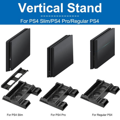 For PS4 / PS4 Slim / PS4 Pro Cooling Fan Stand Console Vertical Stand Cooler with Dual Controller Charger Holder charger Sony Accessories Electronics Toys & Hobbies PlayStation Cooling Station Holder