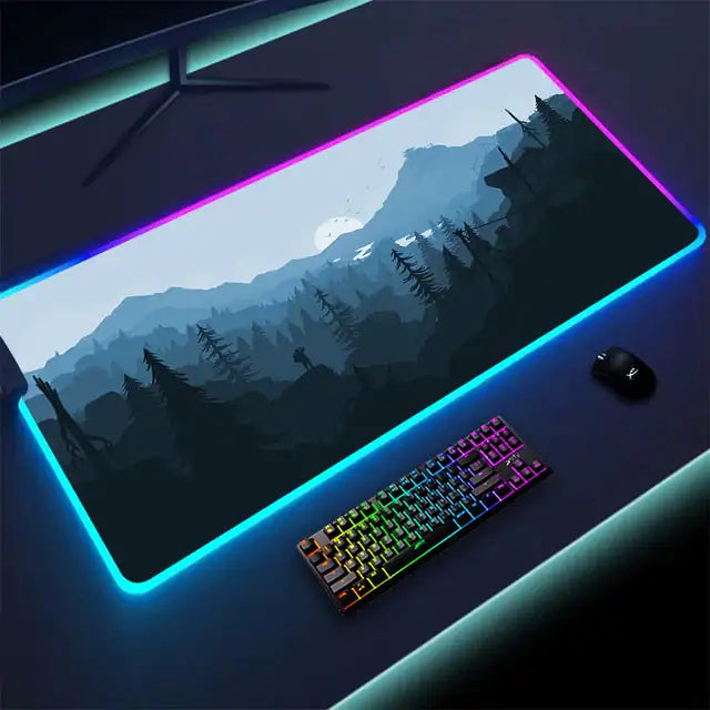 Luminous LED Lighting Mouse Pad Desk Mat computer Computer Accessories computer table accessories Computers Computers & Accessories electronics Electronics & Gadgets electronics accessories Luminous LED Lighting Mouse Pad RGB mouse and keyboard mat for computer table