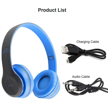 Wireless Bluetooth P47 Headphones Headphones & Earbuds audio audio device bluetooth headphone and earphone and earbud bluetooth headphones electronics fashion headphone gaming headphone headphone headphone for music headphones headphones for sports new headphones Wireless Bluetooth P47 Headphones