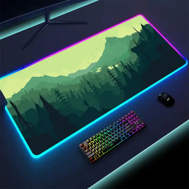 Luminous LED Lighting Mouse Pad Desk Mat computer Computer Accessories computer table accessories Computers Computers & Accessories electronics Electronics & Gadgets electronics accessories Luminous LED Lighting Mouse Pad RGB mouse and keyboard mat for computer table