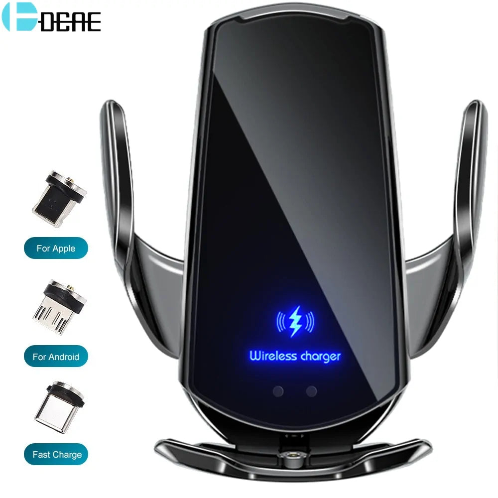 Automatic Car Wireless Charger | Fast & Efficient | Seamless Charging On-the-Go Wireless Mobile Chargers for Cars auto auto adjust car charger fast charger light indication mobile charger sensinng wireless charger {{ product_collections }} {{ product_description }}