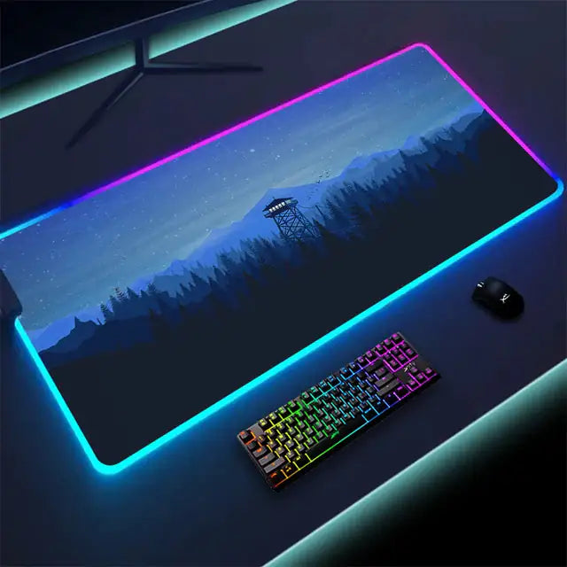 Luminous LED Lighting Mouse Pad Desk Mat computer Computer Accessories computer table accessories Computers Computers & Accessories electronics Electronics & Gadgets electronics accessories Luminous LED Lighting Mouse Pad RGB mouse and keyboard mat for computer table