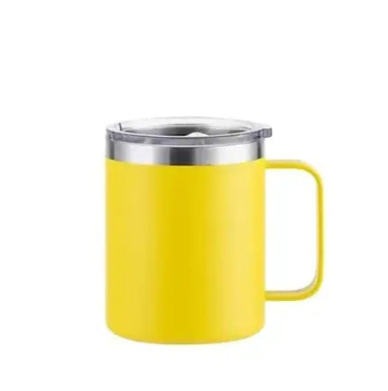 Insulated Double Wall Coffee Mug Yellow 360ML Mugs & Cups coffee cup coffee cup with lid coffee mug coffee mug with lid Coffee Mugs dinning dinning table home insulated coffee cup insulated coffee mug tea and coffee cups tea cup tea mug