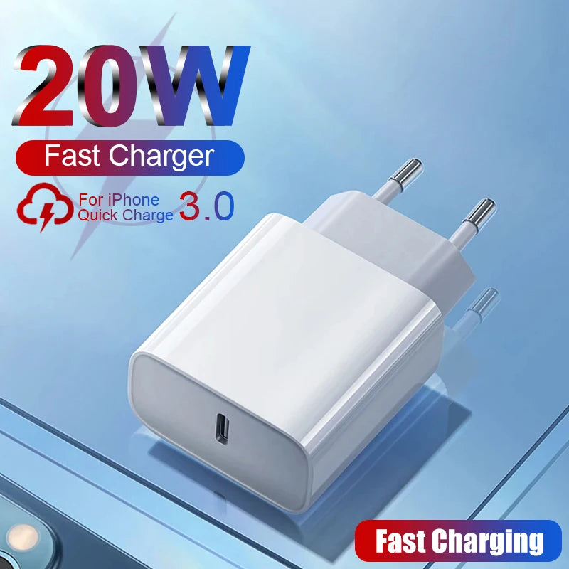 20W PD Fast Charger Adapters & Converters 20W PD Fast Charger electronics electronics accessories mobile charger mobile phone