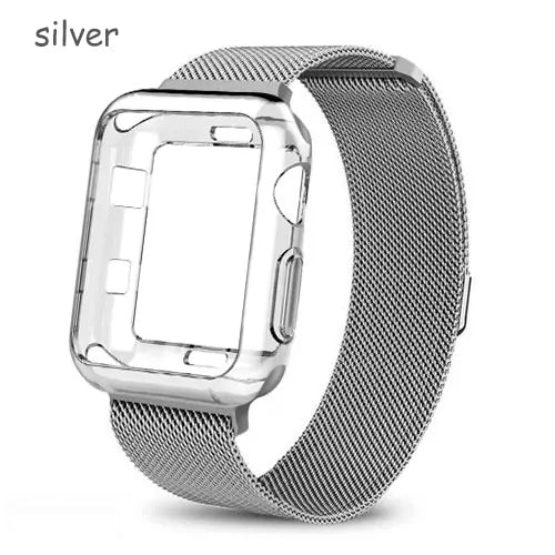 Make a Statement with Our Apple Watch Metal Bracelet Silver Clear 42 Millimeter Series 3 2 1 Apple Watch Bands apple apple watch apple watch band apple watch strap band bracelet iwatch mesh watch {{ product_collections }} {{ product_description }}