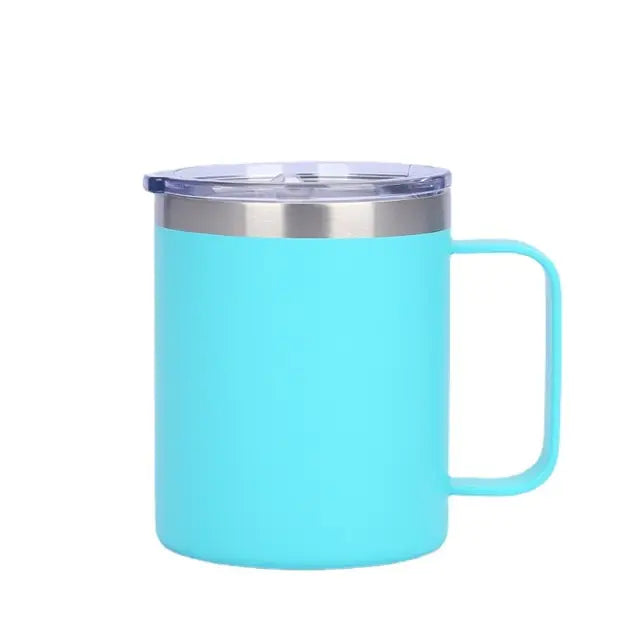 Insulated Double Wall Coffee Mug Cyan 360ML Mugs & Cups coffee cup coffee cup with lid coffee mug coffee mug with lid Coffee Mugs dinning dinning table home insulated coffee cup insulated coffee mug tea and coffee cups tea cup tea mug