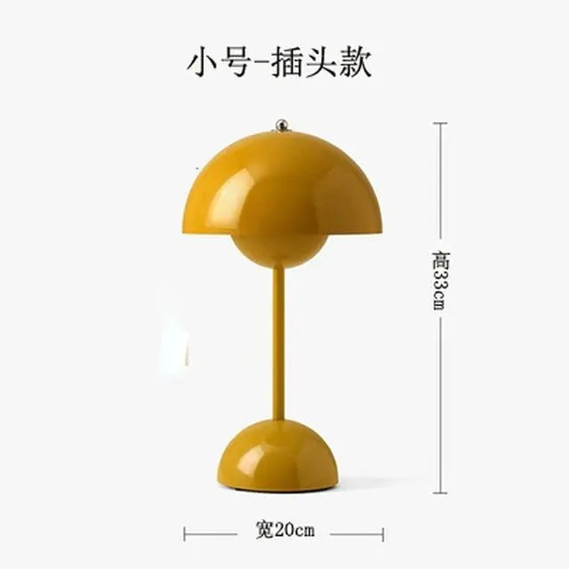 Danish Touch Rechargeable Mushroom Lamp Yellow Small Plug Lights & Lamps Danish Touch Rechargeable Mushroom Lamp decor home lamp light living room mushroom lamp touch lamp