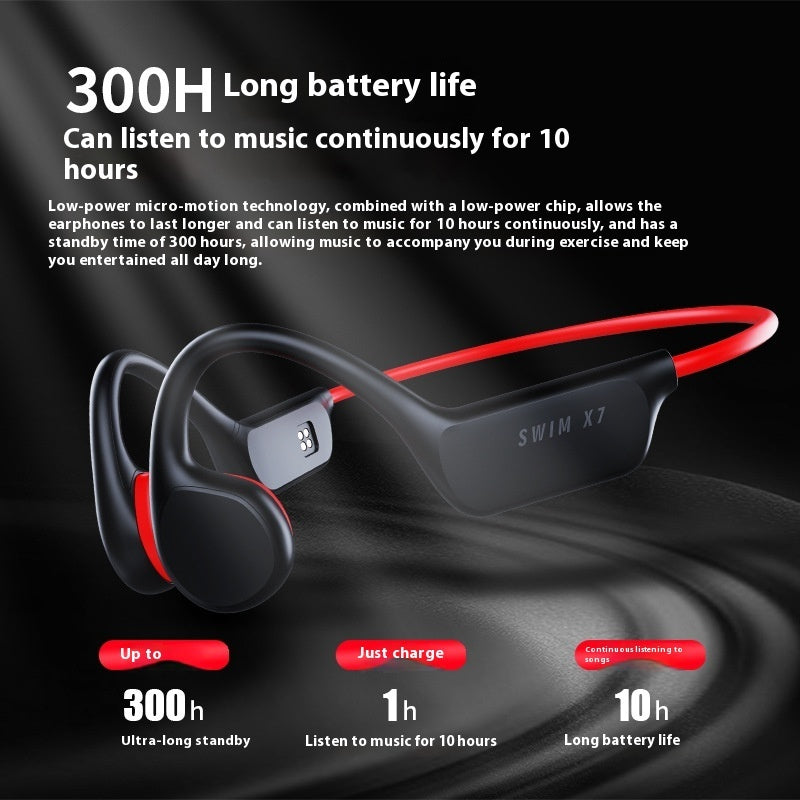 Bluetooth Headset For Bone Conduction Memory Waterproof Call Sports Headset Headphones & Earbuds audio bluetooth condcutive earphone electronics sports