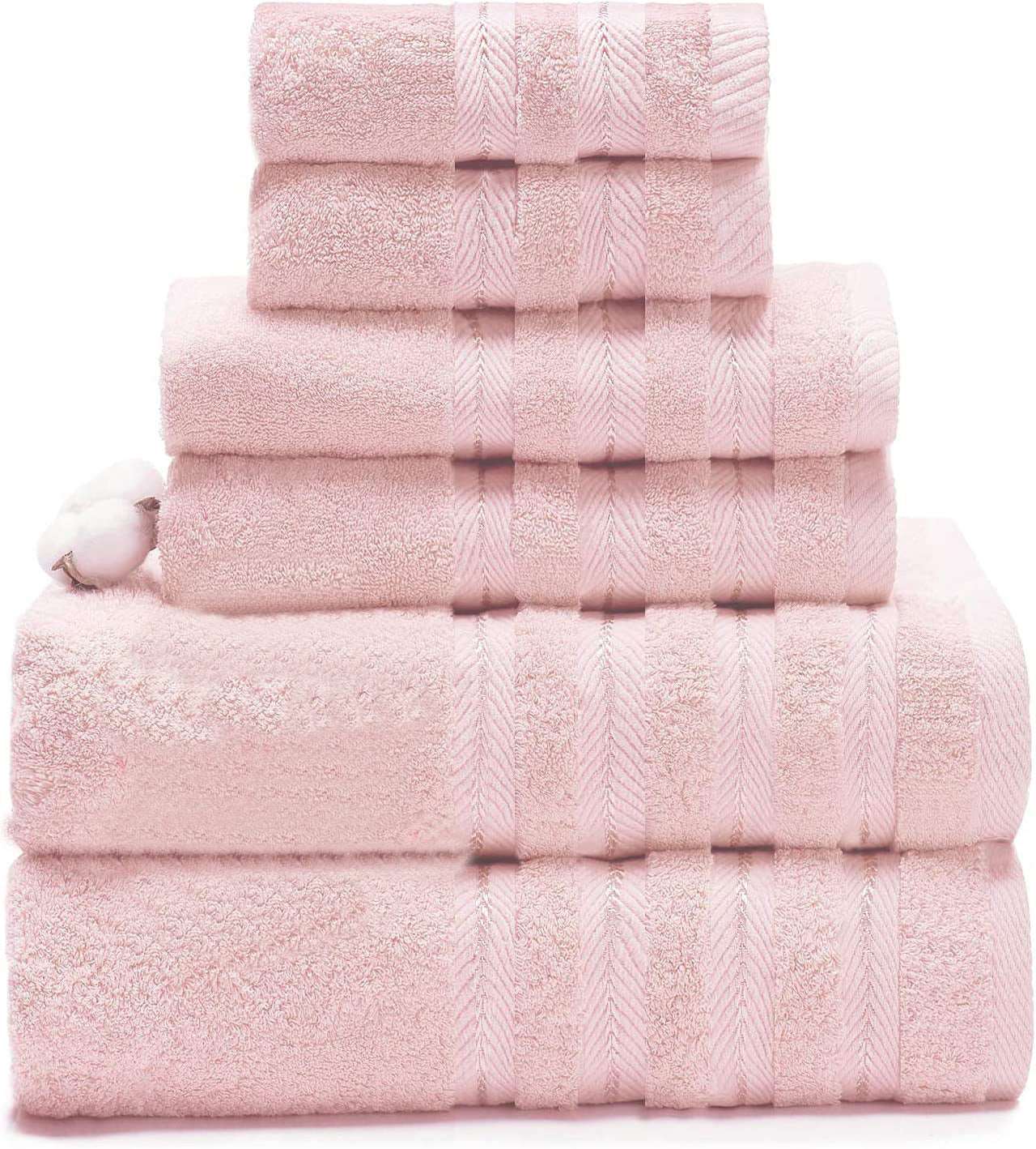 Absorbent Long Staple Cotton Towel Bath Towel Set Pink 3times Towels bath towel Bedding and towels best drying bath towel cotton towels Home towels