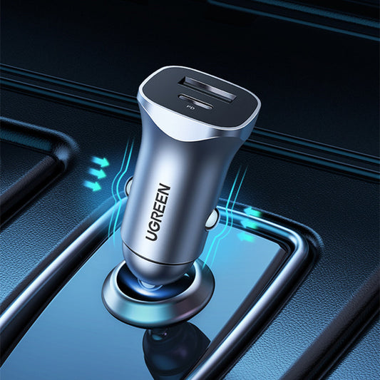 PD30W Super Fast Car Charger – Dual Port USB+C & Cigarette Lighter Adapter Mobile chargers for cars c type Cigarette Lighter Charger Dual Port Car Charger Dual USB Car Charger Fast Car Charger PD30W Car Charger Super Fast Car Charger USB Car Charger {{ product_collections }} {{ product_description }}