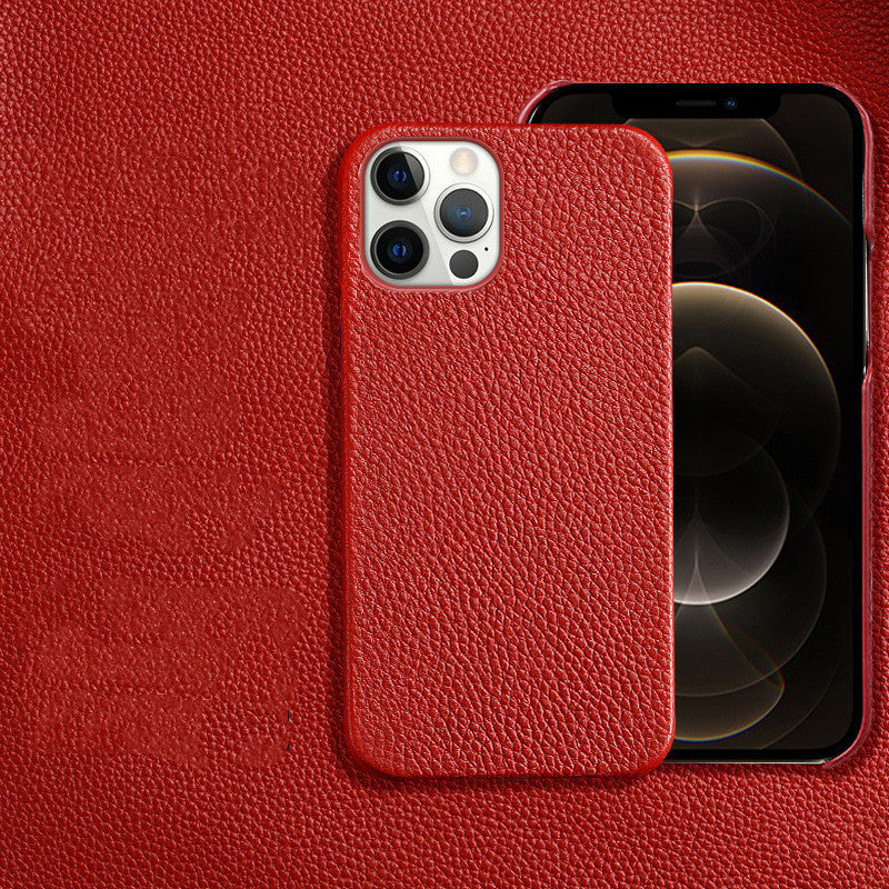 Genuine Leather | Shatterproof iPhone Case | Premium Protection & Elegance Red iPhone cases fall protection iPhone case luxury New arrival plaided shock proof textured unique {{ product_collections }} {{ product_description }}