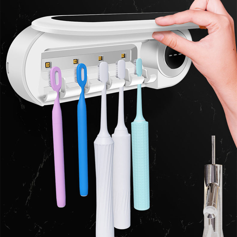 Wall Mounted Toothbrush Holder Smart Toothbrush UV Sterilizer Holder Toothpaste Dispenser Squeezer For Bathroom Accessories Toothbrush Holder Bathroom bathroom accessories bathroom items home sterilizer toothbrush