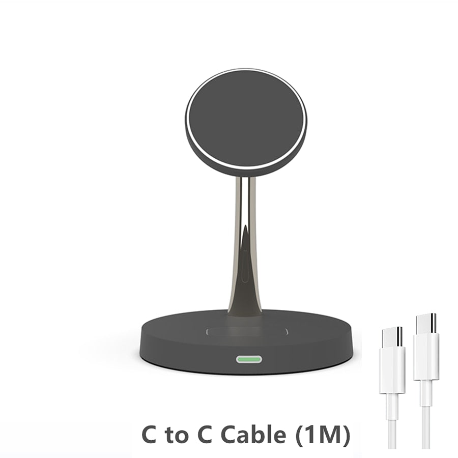 Magnetic Wireless Charger for iPhone | Fast Charging | Convenient & Portable Wireless Chargers 3 in 1 air pods air poods airpods apple apple watch charging pads charging station iphone magnetic New arrival wireless charger {{ product_collections }} {{ product_description }}