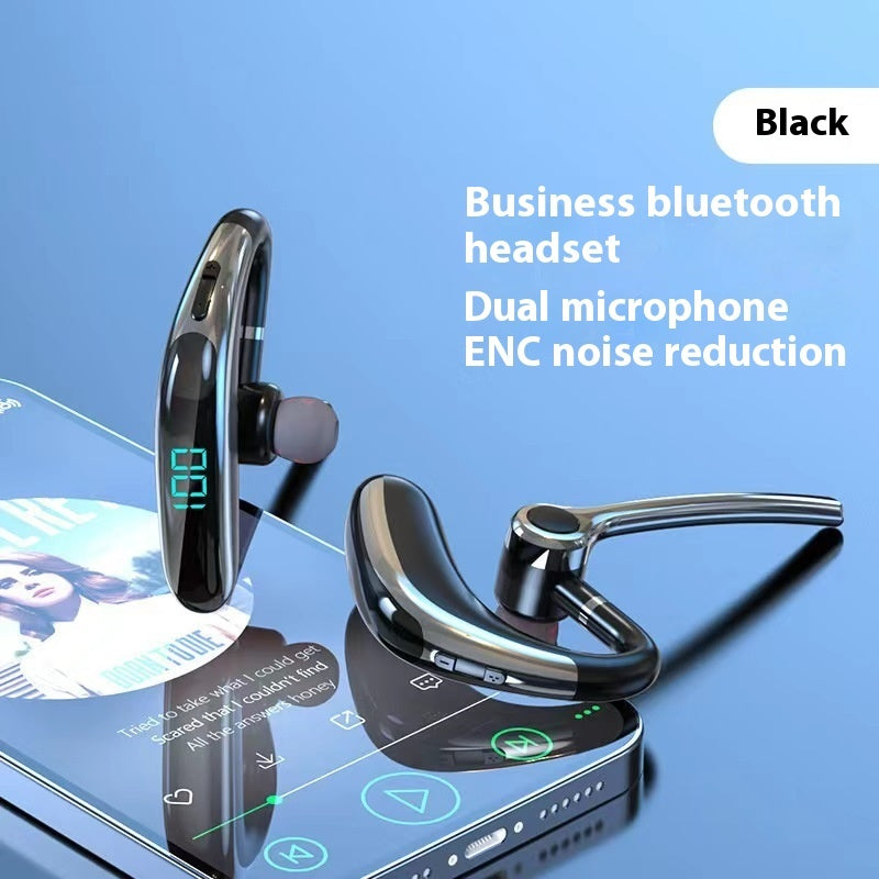 Wireless Bluetooth Single-ear Dual-microphone Noise Reduction Digital Display Headset Microphones audio audio devices blogging bluetooth cable micro phone computer accessories electronics gaming gaming microphone microphones online meeting