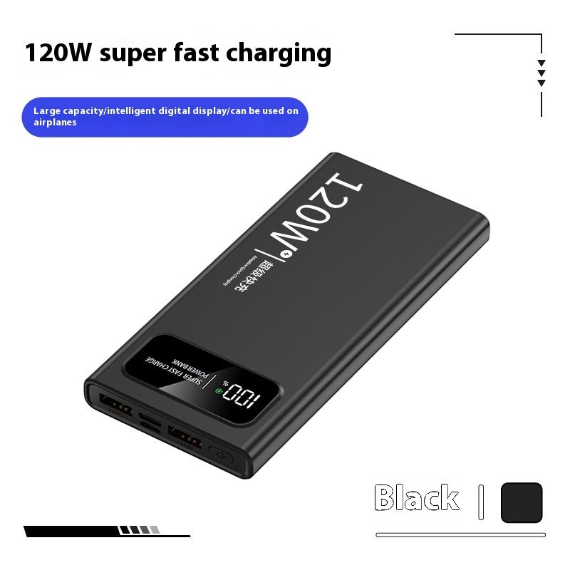 66 W Super Fast Charge Mobile Power Supply 20000 MA Large Capacity Black 120W Super Fast Charge Power banks 10000 mAh 120W 20000 mAh 66W battery digital display fast charging high capacity power bank {{ product_collections }} {{ product_description }}