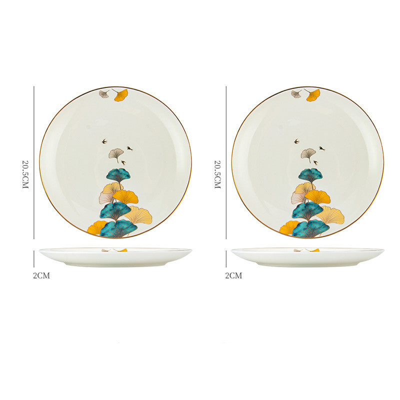 Dinner Plates Ceramic Steak Plate Web Porcelain 8in moonlight 2PCS Dinner Sets bowls ceramic plates dinner set dinning table home plates