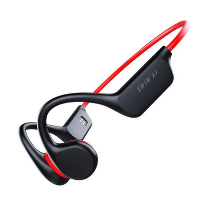 Bluetooth Headset For Bone Conduction Memory Waterproof Call Sports Headset Black And Red 32G Headphones & Earbuds audio bluetooth condcutive earphone electronics sports