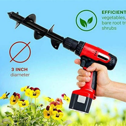 Ground Drilling Machine Drill Bit Spiral Tree Planting Earth Boring Machine Screw Rod Garden Vegetable Planting Pine Soil Drill Bit Flower Planting Drill Drill Head Garden Tools garden garden tools home plantation machine portable drill machi soil drill machine