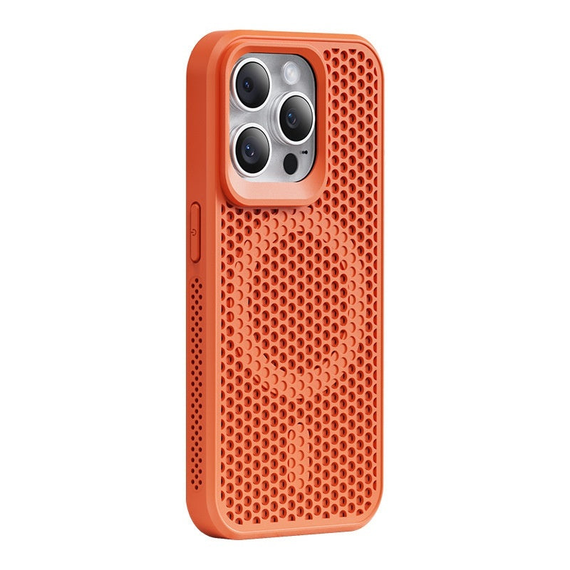 Breathable Honeycomb Heat Dissipation Phone Case | Shockproof & Magnetic Suction iPhone cases breathable camera protection fall protection heat dissipation holes iPhone lens protection New arrival {{ product_collections }} {{ product_description }}