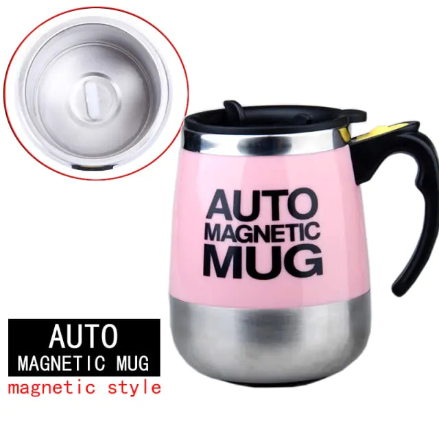 Self Stirring Magnetic Mug Auto Pink Mugs & Cups coffee cup coffee cup with lid coffee maker coffee mug Coffee Mugs dinning dinning table home self stirring coffee mug tea and coffee cups tea cup tea mug