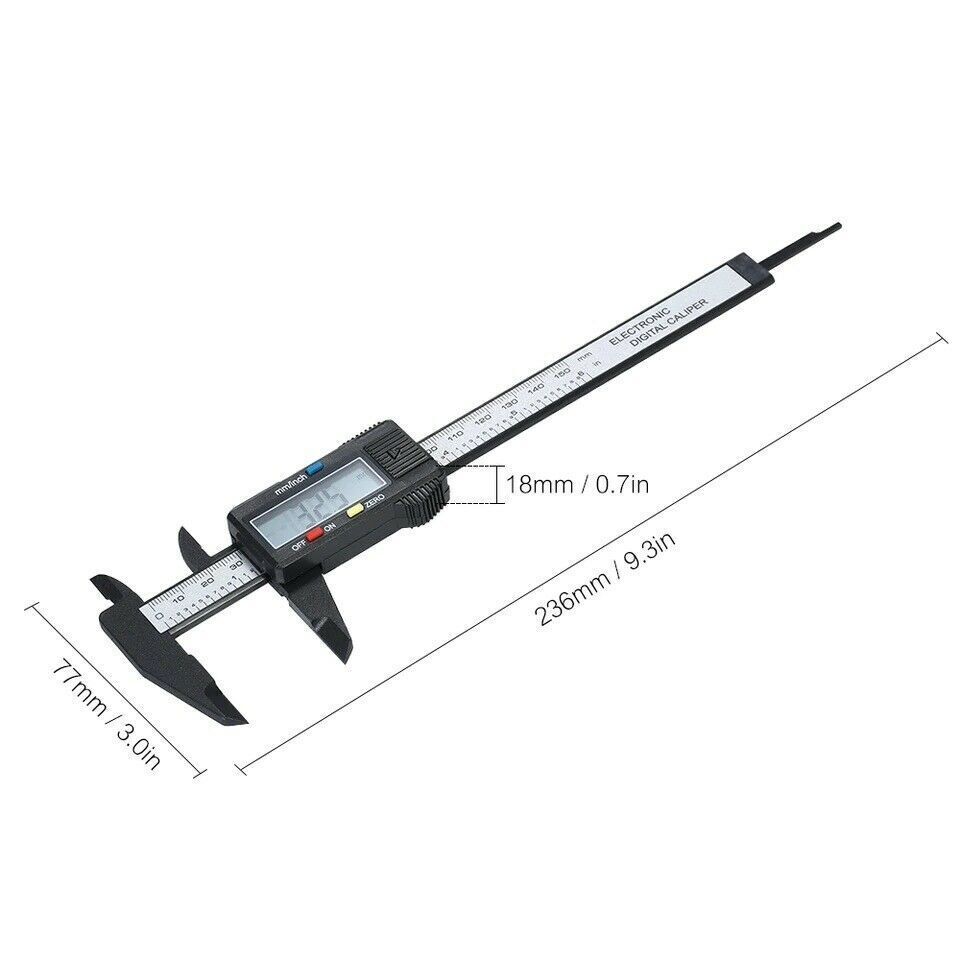 Carbin Fiber Electronic Digital Vernier Caliper Micrometer Guage LCD 6 150mm Measuring Tools guage home home tools measuring precise vernier caliber