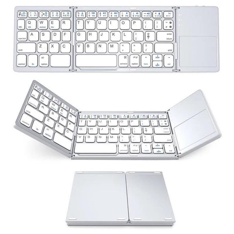 Folding Mini Keyboard for Tablets, Phones and Computers White Keyboards & Mouse Consumer Electronic electronics foldable keyboard folding keyboard keyboard keyboard for computer keyboard for devices keyboard for mobile phone wireless keyboard