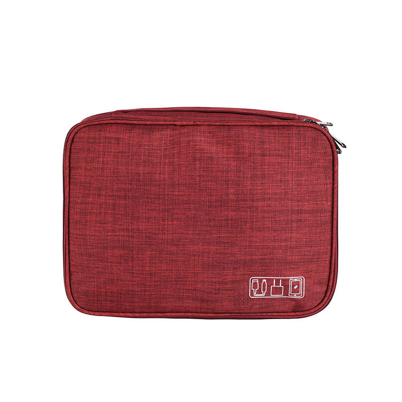 Cable Organizer Bag Gadget Organizer Cable Case Portable Travel Electronic Accessories Storage Bag Charger Headset Digital Pouch Wine Red28X21X9CM Storages & Racks cable bag cable box cable pouch electronics electronics accessories electronics box organizer storage