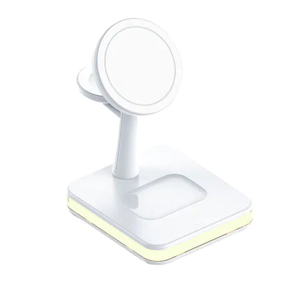 25W Magnetic Wireless Charger Stand | Fast & Efficient | Qi-Certified Wireless Chargers 22w 25w 3 in 1 air poods airpods apple apple watch charger charging pads charging station fast charger iphone led light magsafe mbile charger stand table lamp wireless charger {{ product_collections }} {{ product_description }}