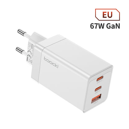 High-Power 67W GaN Pole Charger - Three-Port Fast Charging - USB & Type-C 67W European White Charger GaN Chargers 67W c type fast charger GaN chargers multiports New arrival portable USB {{ product_collections }} {{ product_description }}