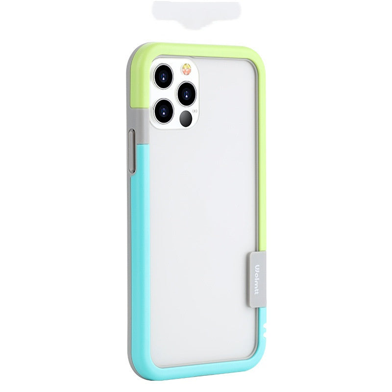 Silicone Contrast Color Protective Cover | Heat Dissipation & Drop Resistance Blue And Green iPhone cases anti finger cases covers fall iPhone lens protection lens protector lens protectors new arrival protection {{ product_collections }} {{ product_description }}