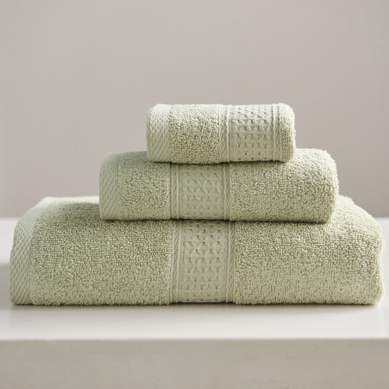 Minimalist Style Square Towel Towel Bath Towel Set Towel Pure Cotton Emerald green 3piece set Towels bath towel Bedding and towels best drying bath towel cotton towels Home towels