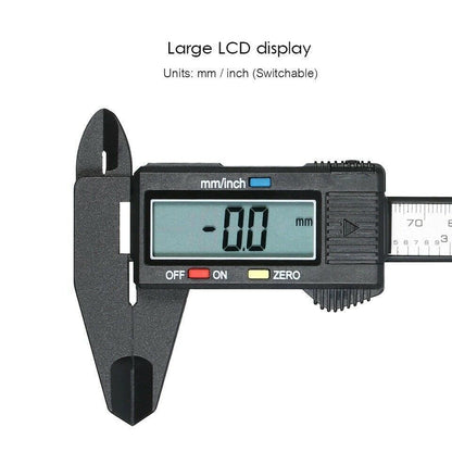 Carbin Fiber Electronic Digital Vernier Caliper Micrometer Guage LCD 6 150mm Measuring Tools guage home home tools measuring precise vernier caliber