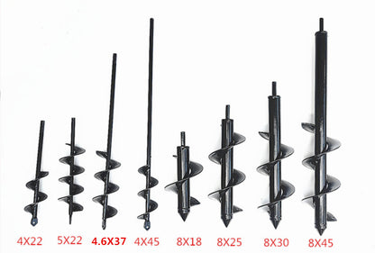 Ground Drilling Machine Drill Bit Spiral Tree Planting Earth Boring Machine Screw Rod Garden Vegetable Planting Pine Soil Drill Bit Flower Planting Drill Drill Head Hexagon diameter 4x45cm Garden Tools garden garden tools home plantation machine portable drill machi soil drill machine