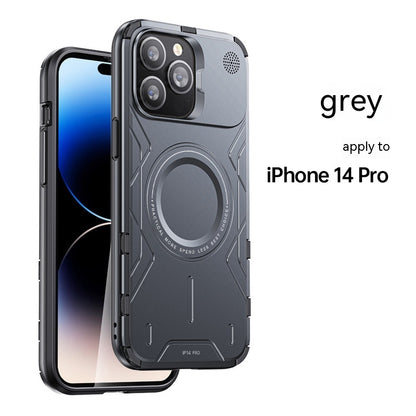 New Magnetic Suction All Edge Covered Metal Phone Case | Drop-resistant Heat Dissipation Iphone14pro Starry Sky Gray iPhone cases cases covers falll protection finger print iPhone jango magsafe new arrival {{ product_collections }} {{ product_description }}