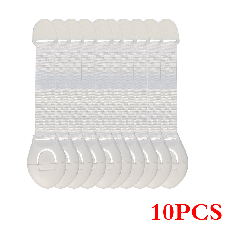 Child Safety Lock for Drawer White 10PCS Furniture Protectors anti pintch door safety card anti pintch door safety stopper child safety drawer drawer safety lock home Home & Garden Home and Garden Home Appliances