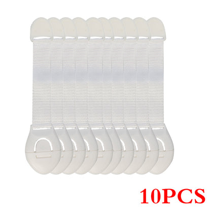 Child Safety Lock for Drawer White 10PCS Furniture Protectors anti pintch door safety card anti pintch door safety stopper child safety drawer drawer safety lock home Home & Garden Home and Garden Home Appliances