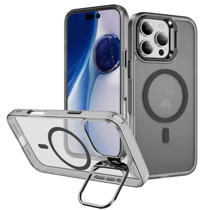 Magnetic Phone Case Lens Bracket Phone Case iPhone cases brand new iPhone case megsafe metallic plastic stand stylish {{ product_collections }} {{ product_description }}